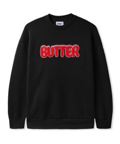Butter Goods Goo Crewneck, Black Fleece