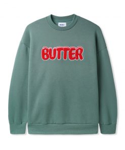 Butter Goods Goo Crewneck, Spruce Fleece