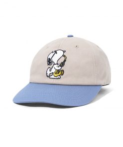 Butter Goods Jazz 6 Panel Cap, Khaki / Blue Hats