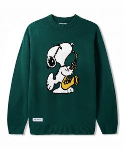 Butter Goods Jazz Knitted Sweater, Forest Green