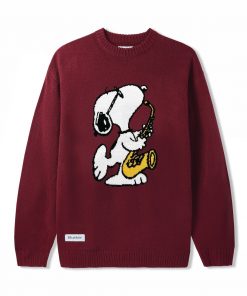 Butter Goods Jazz Knitted Sweater, Wine