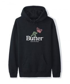Butter Goods Leave No Trace Pullover, Black Fleece