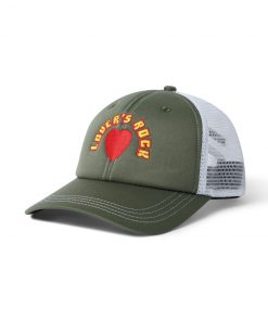 Butter Goods Lovers Rock Trucker Cap, Fir / White Hats