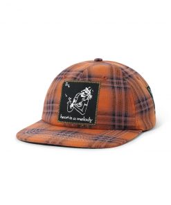 Butter Goods Melody 6 Panel Cap, Orange / Black Hats