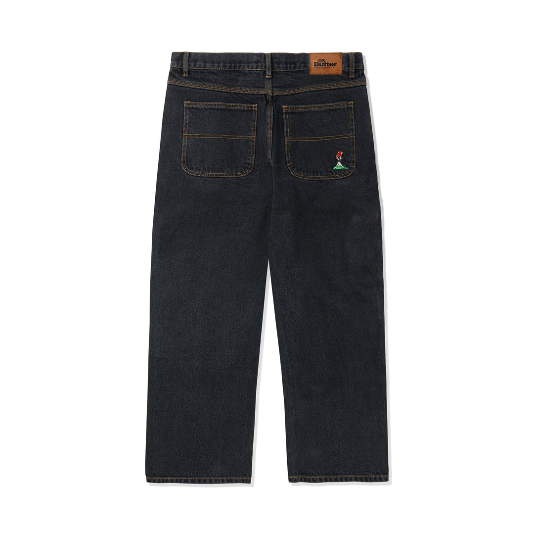 Butter Goods Mushroom Denim Pants, Washed Black 4 Butter Goods Mushroom Denim Pants, Washed Black