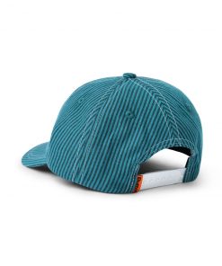 Butter Goods Seersucker 6 Panel Cap, Dark Teal