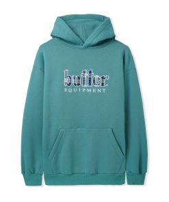 Butter Goods Plaid Applique Pullover, Teal