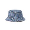 Butter Goods Plaid Reversible Bucket Hat, Blue / Brown