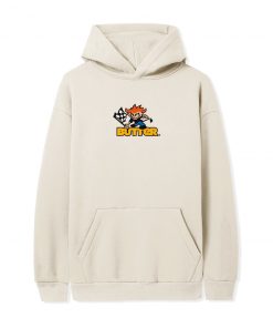 Butter Goods Fleece Racing Logo Pullover, Bone