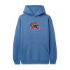 Butter Goods Fleece Racing Logo Pullover, Lake Blue