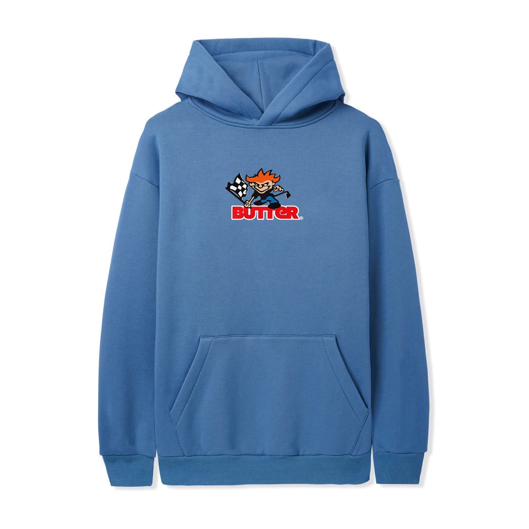 Butter Goods Fleece Racing Logo Pullover, Lake Blue 3 Butter Goods Fleece Racing Logo Pullover, Lake Blue
