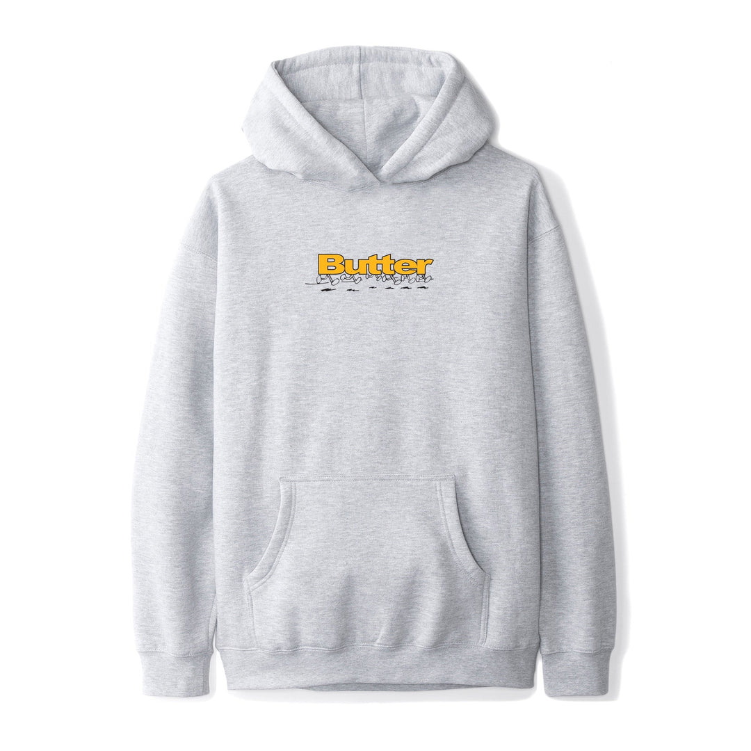 Butter Goods Fleece Running Logo Pullover, Heather Grey 3 Butter Goods Fleece Running Logo Pullover, Heather Grey