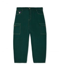 Butter Goods Santosuosso Cargo Denim Pants, Dark Green