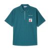 Butter Goods Seersucker Zip Shirt, Dark Teal Shirts