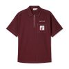 Butter Goods Shirts Seersucker Zip Shirt, Burgundy 2 Butter Goods Shirts Seersucker Zip Shirt, Burgundy