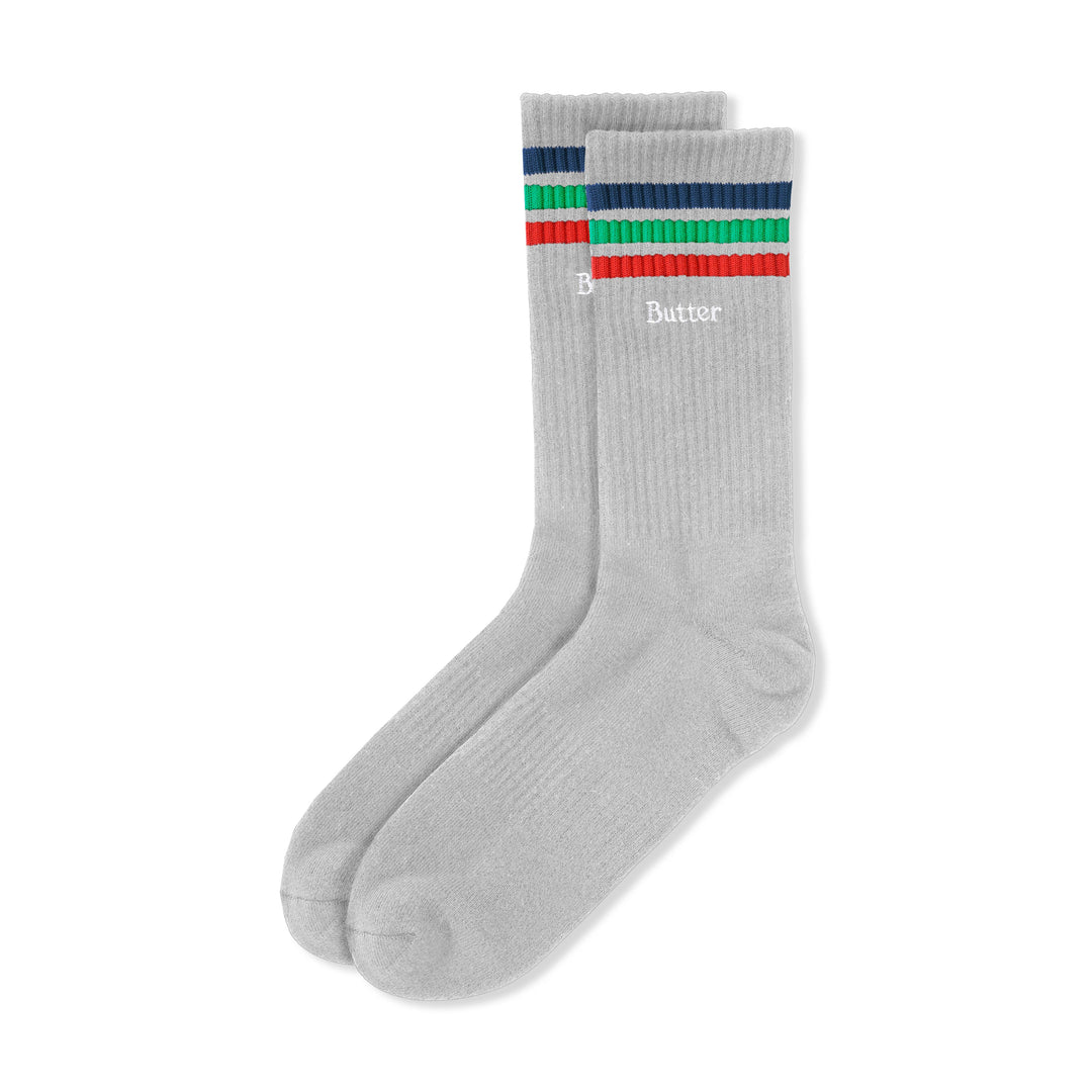Butter Goods Stripe Socks, Grey 3 Butter Goods Stripe Socks, Grey