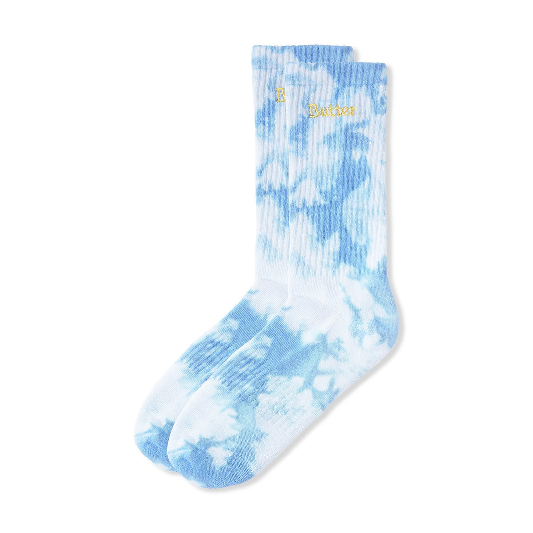 Butter Goods Logo Dye Socks, Sky Blue 3 Butter Goods Logo Dye Socks, Sky Blue