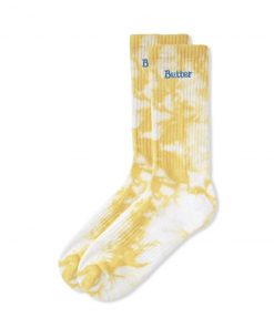 Butter Goods Logo Dye Socks, Gold Accessories