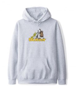 Butter Goods Trio Logo Pullover, Heather Grey Fleece