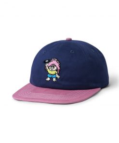 Butter Goods Troll 6 Panel Cap, Navy / Pink