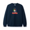 Butter Goods Umbrella Embroidered Crewneck, Navy 1 Butter Goods Umbrella Embroidered Crewneck, Navy