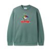 Butter Goods Umbrella Embroidered Crewneck, Sage 1 Butter Goods Umbrella Embroidered Crewneck, Sage