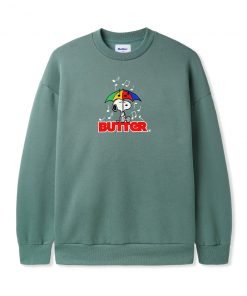 Butter Goods Umbrella Embroidered Crewneck, Sage