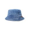 Butter Goods Hats Web Denim Bucket Hat, Washed Indigo