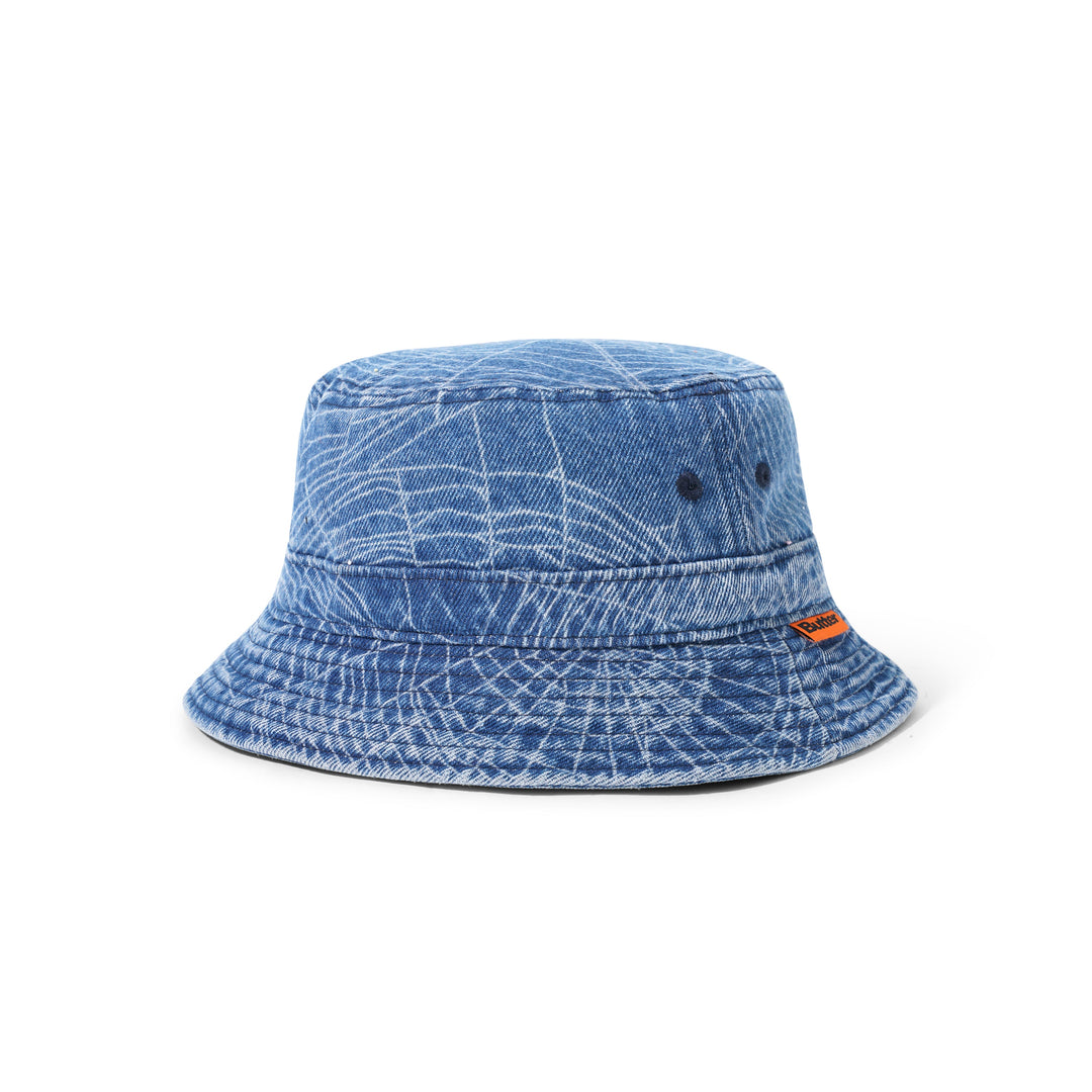 Butter Goods Hats Web Denim Bucket Hat, Washed Indigo 3 Butter Goods Hats Web Denim Bucket Hat, Washed Indigo