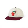 Butter Goods Hats Worm 6 Panel Cap, Natural / Burgundy 2 Butter Goods Hats Worm 6 Panel Cap, Natural / Burgundy