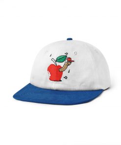 Butter Goods Hats Worm 6 Panel Cap, White / Royal Blue