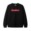 Butter Goods Chenille Logo Crewneck, Black Fleece