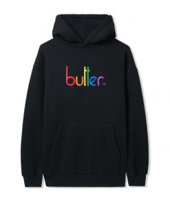 Butter Goods Colours Embroidered Pullover, Black