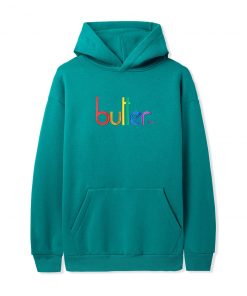 Butter Goods Fleece Colours Embroidered Pullover, Teal