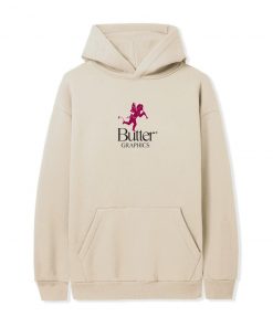 Butter Goods Fleece Pixie Logo Pullover, Bone
