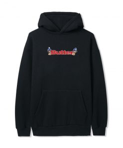 Butter Goods Fleece Shrooms Logo Pullover, Black
