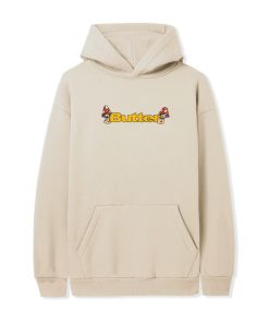 Butter Goods Shrooms Logo Pullover, Bone Fleece