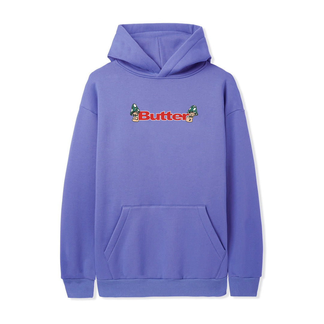 Butter Goods Fleece Shrooms Logo Pullover, Periwinkle 3 Butter Goods Fleece Shrooms Logo Pullover, Periwinkle