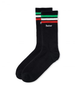 Butter Goods Accessories Stripe Socks, Black