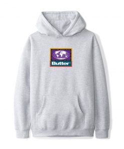 Butter Goods Trek Logo Pullover, Heather Grey Fleece