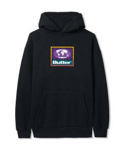 Butter Goods Trek Logo Pullover, Black Fleece